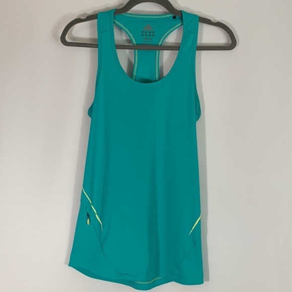 Adidas Turquoise Blue Athletic Tank Top - Picture 1 of 5